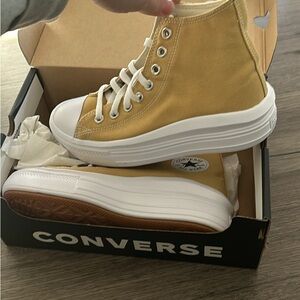 Converse High-Top Sneakers in Golden Yellow
